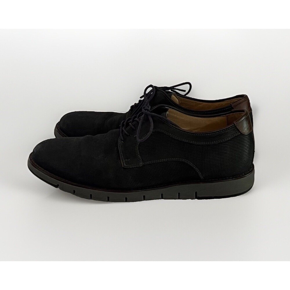 Johnston & Murphy 27-2239 Mens Blue Sheepskin Oxford & Lace Up Size 11.5M Shoes